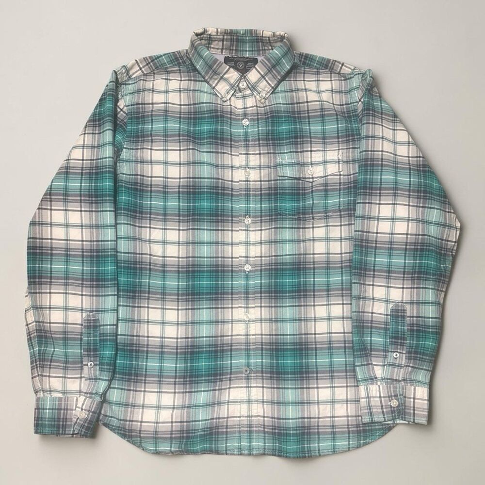 American Eagle Flannel Shirt Men’s  XL Slim Fit Plaid Grunge Lumberjack Cotton